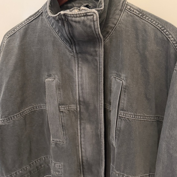 NWOT Oversized denim parka high neck. Size XS - Picture 10 of 12